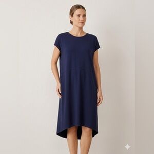 Eileen Fisher Navy High Low Dress